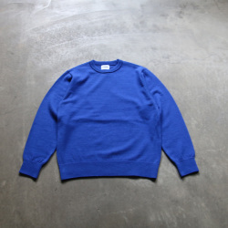 YONETOMI NEW BAISC (ヨネトミ ニューベーシック) 95-254-014 [AMERICAN WOOL & COTTON KNIT PULLOVER] アメリカンウール コットン ニット クルーネックプルオーバー (RED)(BLUE)(BLACK)