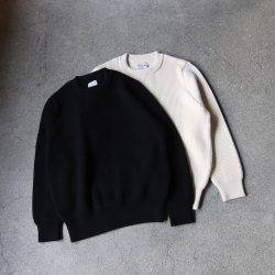 YONETOMI NEW BAISC (ヨネトミ ニューベーシック) 95-234-014 [EX FINE WOOL RIB KNIT P/O]  エクストラファインウールリブニットプルオーバー (IVORY)(BLACK)