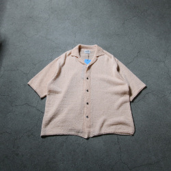 YONETOMI NEW BAISC (ヨネトミ ニューベーシック) 95-252-023 [ GIMA SLUB KNIT SHIRT ] ギマスラブニット シャツ (PINK) (BLACK) (IVORY)