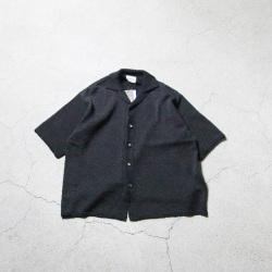 YONETOMI NEW BAISC (ヨネトミ ニューベーシック) 95-252-023 [ GIMA SLUB KNIT SHIRT ] ギマスラブニット シャツ (PINK) (BLACK) (IVORY)
