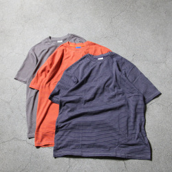 YONETOMI NEW BAISC (ヨネトミ ニューベーシック) 95-242-001 [GARMENT DYE BORDER T-SHIRT] ガーメントダイ ボーダーTシャツ (6COLOR)