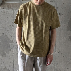 YONETOMI NEW BAISC (ヨネトミ ニューベーシック) 95-262-034 [GARMENT DYE BORDER T-SHIRT] ガーメントダイ ボーダーTシャツ (RED/SAX)(OLIVE/BROWN)(BLACK NAVY/WHITE)