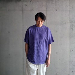 YONETOMI NEW BAISC (ヨネトミ ニューベーシック) 95-242-001 [GARMENT DYE BORDER T-SHIRT] ガーメントダイ ボーダーTシャツ (6COLOR)
