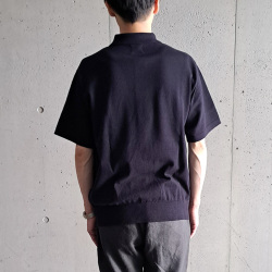 YONETOMI NEW BAISC (ヨネトミ ニューベーシック) 95-262-024 [LIGHT WEAVE COTTON  P/L] ライトウェーブコットン ニット ポロシャツ (NAVY) (YELLOW)