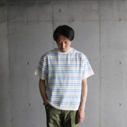 YONETOMI NEW BAISC (ヨネトミ ニューベーシック) 95-232-018 [LIGHT WAVE COTTON KNIT PULLOVER] ライトウェーブ ニットプルオーバー (IVORY)