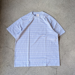 YONETOMI NEW BAISC (ヨネトミ ニューベーシック) 95-262-035 [GARMENT DYED RANDOM BORDER T-SHIRT] ガーメントダイ ランダムボーダーTシャツ (SAX/WHITE)(BLACK NAVY/WHITE)