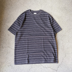 YONETOMI NEW BAISC (ヨネトミ ニューベーシック) 95-262-035 [GARMENT DYED RANDOM BORDER T-SHIRT] ガーメントダイ ランダムボーダーTシャツ (SAX/WHITE)(BLACK NAVY/WHITE)