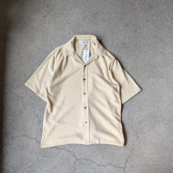 YONETOMI NEW BAISC (ヨネトミ ニューベーシック) 95-262-028 [ SURFER MOLE KNIT SHIRT ] サーファーモールニット シャツ (YELLOW) (IVORY)