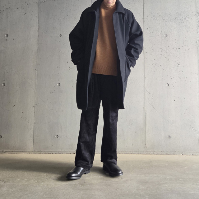 alvana (アルヴァナ) ALV-90150 [ 5G LAMS WOOL CREW KNIT ] 5ゲージラムウールニット クルーネック セーター (DEEP PURPLE) (CAMEL)