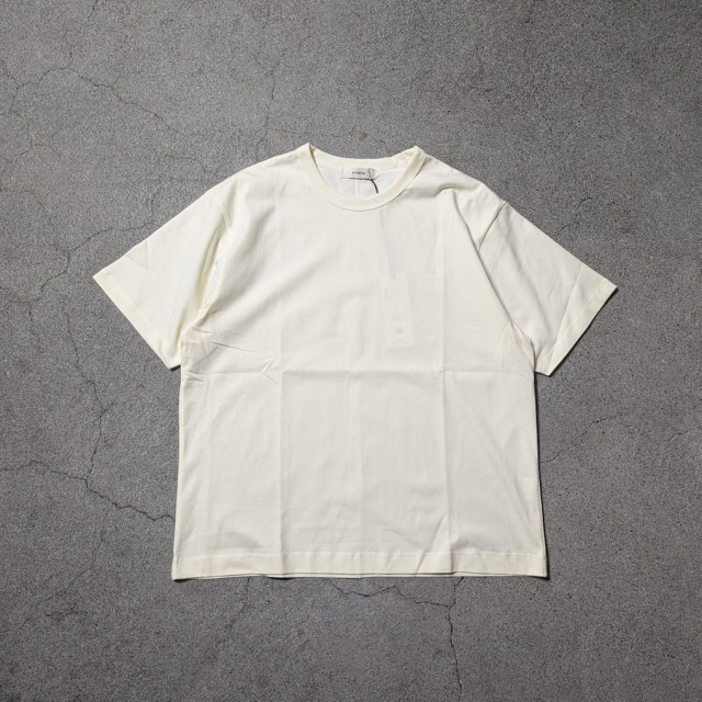 ALV-00180 [ FADE CENTER SEAM S/S TEE SHIRTS ] フェードセンターシーム ショートスリーブ クルーネック TEE シャツ (IVORY)(LIGHT YELLOW)(BLACK)(CHARCOAL)