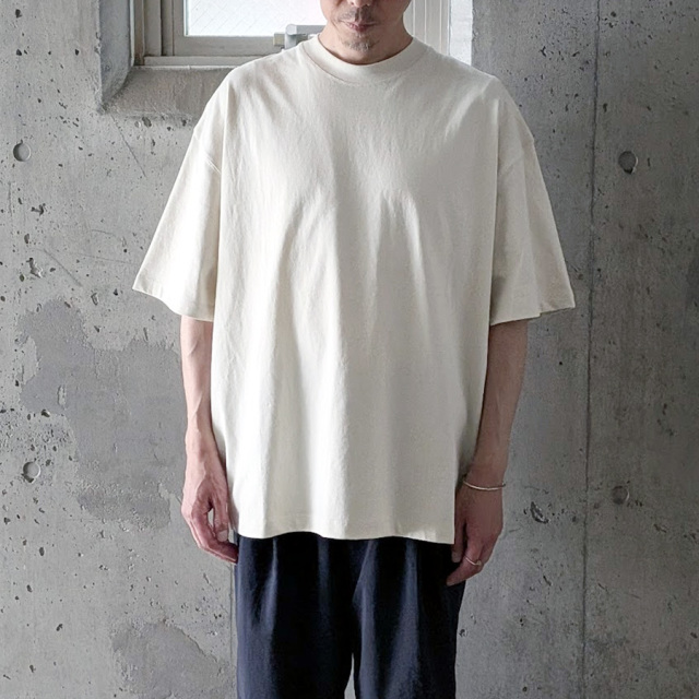 alvana (アルヴァナ)  ALV-00117 [ 空防 S/S TEE SHIRTS ] 空紡天竺 ショートスリーブ クルーネック TEE シャツ(ANTIQUE WHITE)