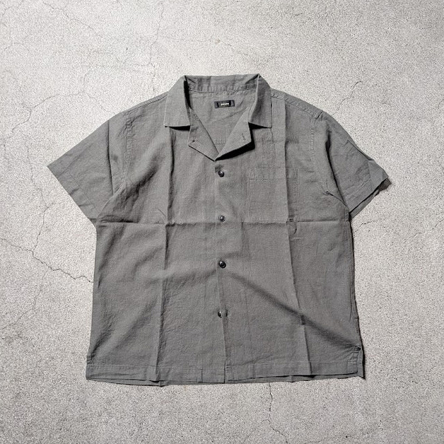alvana (アルヴァナ) ALV-00175 [ LINEN OPEN COLLAR SHIRT ] リネンオープンカラーシャツ (PINK) (DARK KHAKI)(ECRU)