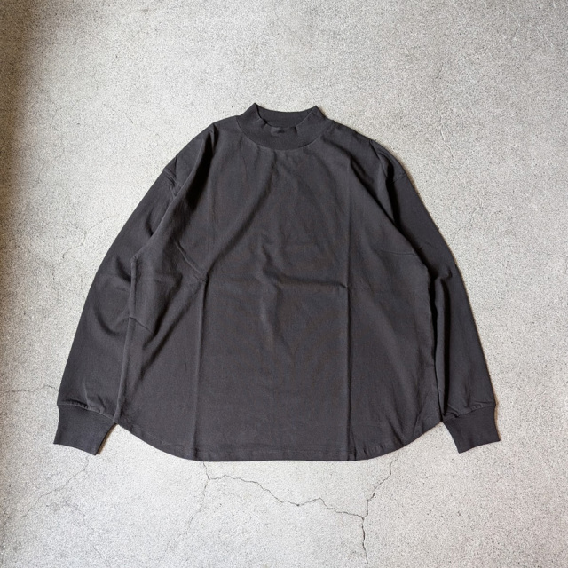 alvana (アルヴァナ) ALV-00137 [ 空紡 MIDLE NECK ROUND L/S TEE SHIRTS ] 空紡天竺  ミドルネック L/S Tシャツ (MARINE NAVY) (DEEP BROWN) (WHITE) (BLACK)