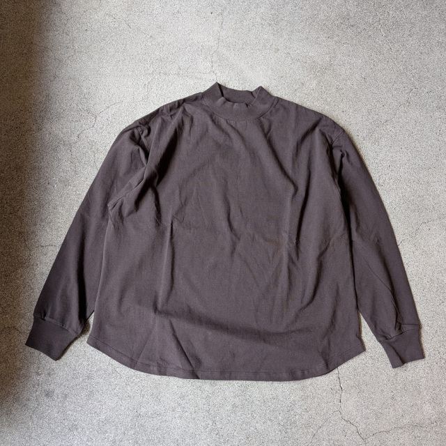 alvana (アルヴァナ) ALV-00137 [ 空紡 MIDLE NECK ROUND L/S TEE SHIRTS ] 空紡天竺  ミドルネック L/S Tシャツ (MARINE NAVY) (DEEP BROWN) (WHITE) (BLACK)