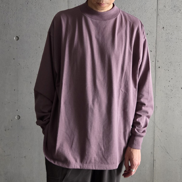 alvana (アルヴァナ) ALV-00137 [ 空紡 MIDLE NECK ROUND L/S TEE SHIRTS ] 空紡天竺  ミドルネック L/S Tシャツ (STONE NAVY) (EARTH) (WHITE) (BLACK)