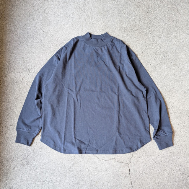 alvana (アルヴァナ) ALV-00137 [ 空紡 MIDLE NECK ROUND L/S TEE SHIRTS ] 空紡天竺 ミドルネック L/S Tシャツ (MARINE NAVY) (DEEP BROWN) (WHITE) (BLACK)