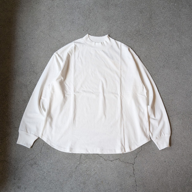 alvana (アルヴァナ) ALV-00137 [ 空紡 MIDLE NECK ROUND L/S TEE SHIRTS ] 空紡天竺  ミドルネック L/S Tシャツ (MARINE NAVY) (DEEP BROWN) (WHITE) (BLACK)