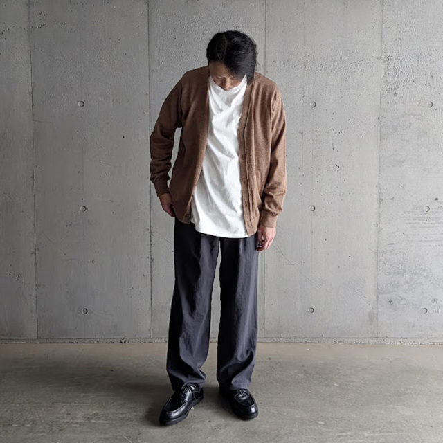 alvana (アルヴァナ) ALV-00137 [ 空紡 MIDLE NECK ROUND L/S TEE SHIRTS ] 空紡天竺  ミドルネック L/S Tシャツ (MARINE NAVY) (DEEP BROWN) (WHITE) (BLACK)
