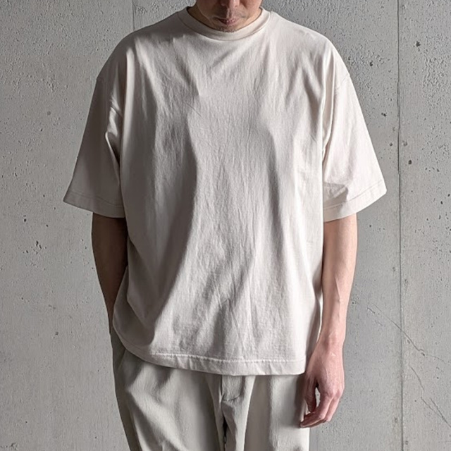 alvana (アルヴァナ) ALV-00127 [ 26/OVERSIZE  TEE SHIRTS ] ライトオンス天竺 オーバーサイズ クルーネック TEE シャツ (BEIGE)