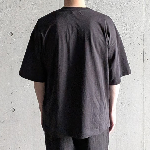 alvana (アルヴァナ) ALV-00127 [ 26/OVERSIZE  TEE SHIRTS ] ライトオンス天竺 オーバーサイズ クルーネック TEE シャツ (BLACK)
