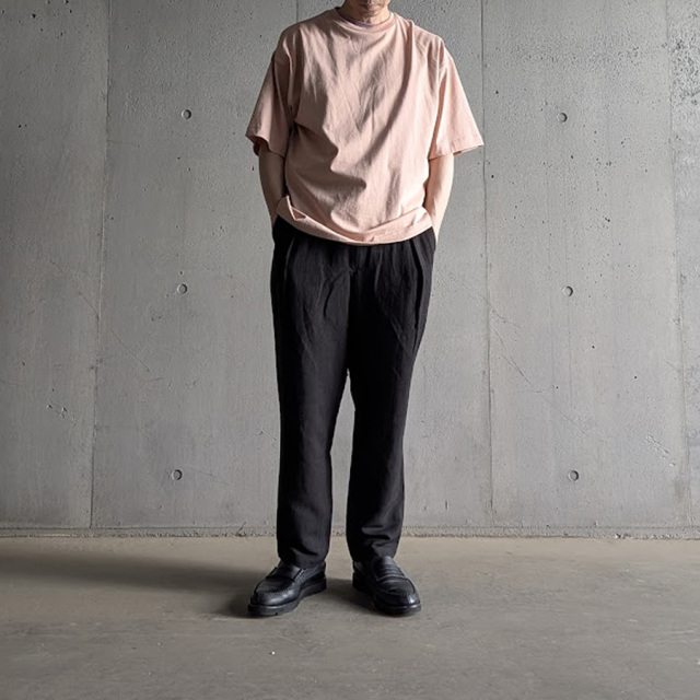 alvana (アルヴァナ) ALV-00127 [ 26/OVERSIZE  TEE SHIRTS ] ライトオンス天竺 オーバーサイズ クルーネック TEE シャツ (LEAF PINK)