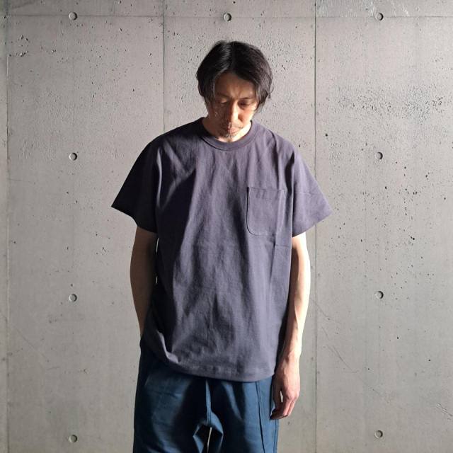 alvana (アルヴァナ) ALV-C0128 [ 空防 CLASSIC PK TEE SHIRTS ] 空紡クラシック クルーネック ポケ TEE  (STONE NAVY) (VINTAGE PINK) (ERATH/PURPLE)