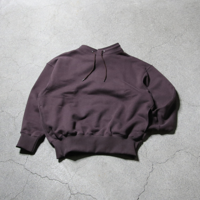 alvana (アルヴァナ) ALV-00139 [ MASSIVE STAND COLLAR SWEAT ] スタンドカラースウェット (BLACK) (BROWN PURPLE)