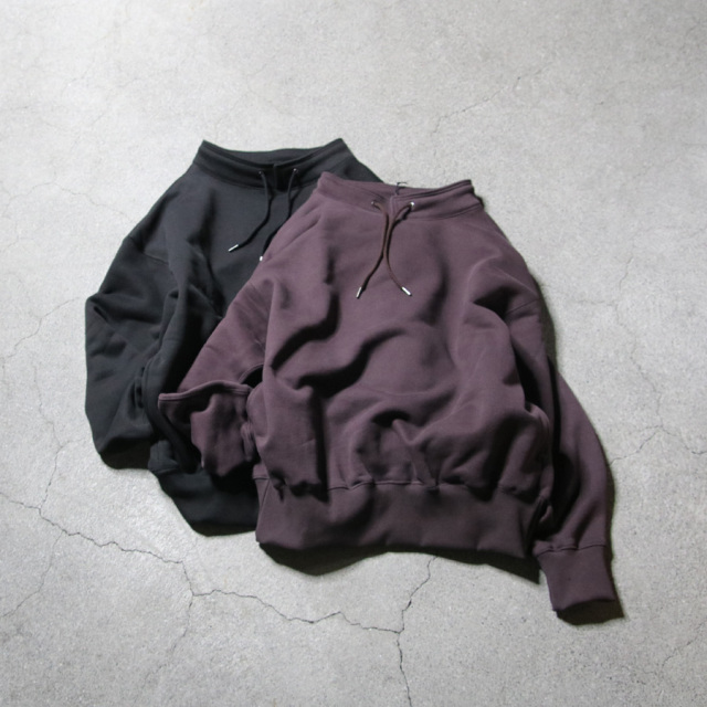 alvana (アルヴァナ) ALV-00139 [ MASSIVE STAND COLLAR SWEAT ] スタンドカラースウェット (BLACK) (BROWN PURPLE)