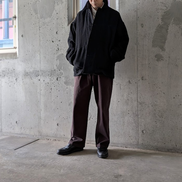 ANEI (アーネイ) AN0262_S1203_WFT [ BRITISH WOOL TWEED / F.E.W CHORE JKT TWEED ] ブリティッシュツイード チョアジャケット (RED) (BLACK)