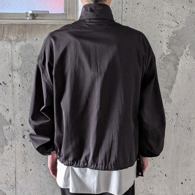 ANEI (アーネイ) AN0262_S1202_HG [ HYBRID TECH GARBADINE / G-8 ABY JKT ] ハイブリッドギャバジン ライトボクシージャケット (BLACK)