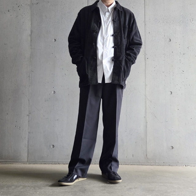  BLEU / BLEU DE CHINE CO. (ブルー)  [ SHANGHAI CODE ]  コーデュロイ チャイナジャケット (BLACK) (BRICK)