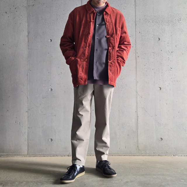  BLEU / BLEU DE CHINE CO. (ブルー)  [ SHANGHAI CODE ]  コーデュロイ チャイナジャケット (BLACK) (BRICK)