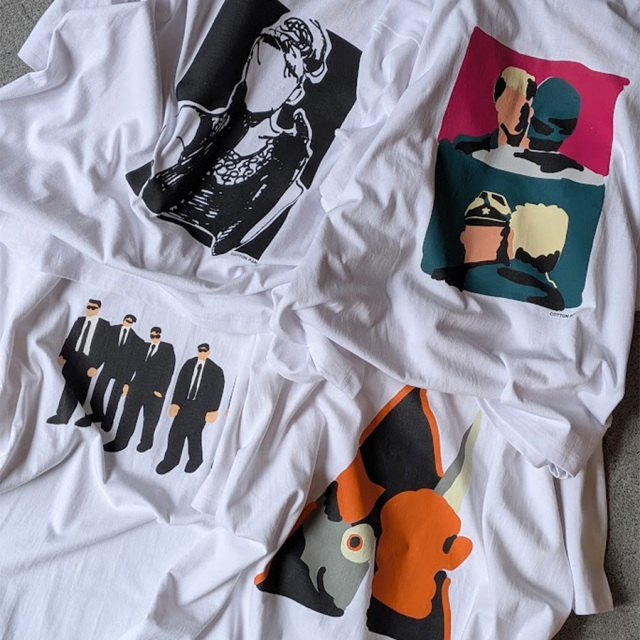 COTTON PAN (コットンパン) MOVIE / [朝食を]
[DOGS][時計][戦場] / クルーネックプリントTシャツ (WHITE)
