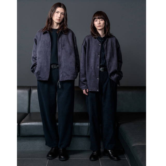 CURLY / CURLY& Co. (カーリー) 253-761024 [ MOLLE YARN TWILL KNIT WIDE PANTS ] クォーターゲージニット ワイドパンツ  (IVORY)(BORDEAUX)(NAVY)