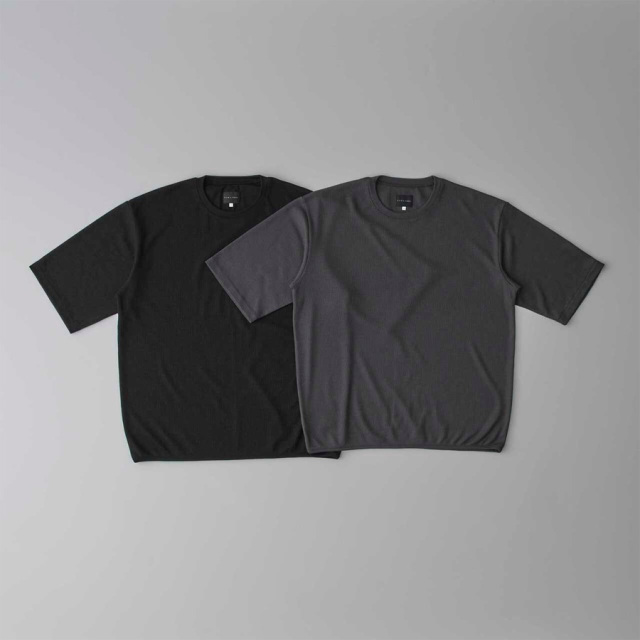 CURLY / CURLY& Co. (カーリー) 251-K1101 [ PRIME WOOL WAFFLE TEE ] ウールワッフル Tシャツ (OLIVE GRAY)　(BLACK)