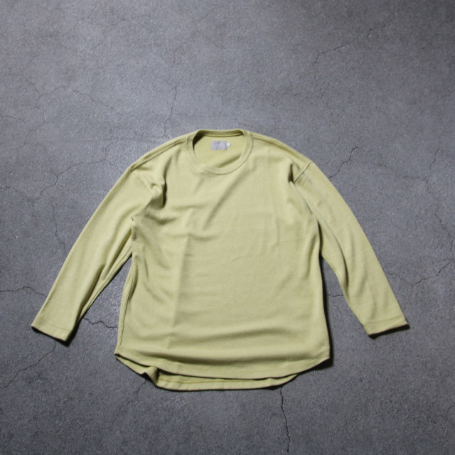 CURLY / CURLY& Co. (カーリー) 253-131014 [ PREMIEREWARM L/S TEE (crew-neck) ] プレミアウォームジャージー ロングスリーブ Tシャツ (クルーネック) (SAND) (DARK PURPLE) (BLACK) (CITRON)