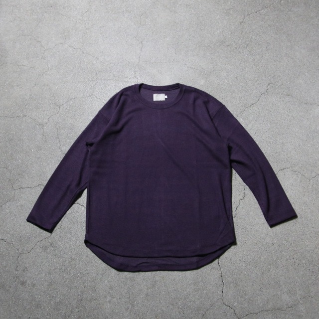 CURLY / CURLY& Co. (カーリー) 253-131014 [ PREMIEREWARM L/S TEE (crew-neck) ] プレミアウォームジャージー ロングスリーブ Tシャツ (クルーネック) (SAND) (DARK PURPLE) (BLACK) (CITRON)