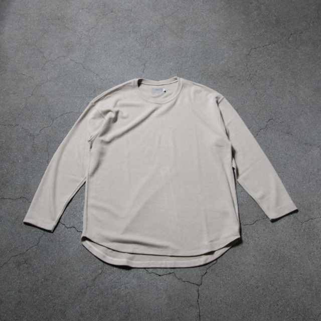 CURLY / CURLY& Co. (カーリー) 253-131014 [ PREMIEREWARM L/S TEE (crew-neck) ] プレミアウォームジャージー ロングスリーブ Tシャツ (クルーネック) (SAND) (DARK PURPLE) (BLACK) (CITRON)