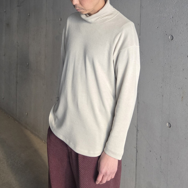 CURLY / CURLY& Co. (カーリー) 243-131015 [ PREMIEREWARM L/S TEE (turtle-neck) ] プレミアウォームジャージー ロングスリーブ Tシャツ (タートルネック) (IVORY) (NAVY) (BLACK)