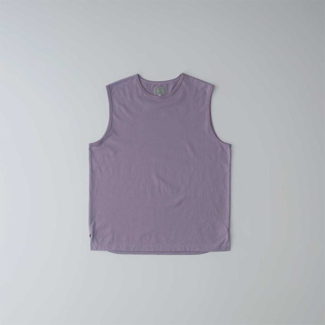 CURLY / CURLY& Co. (カーリー) 252-000424 [ RELAXED COTTON SLEEVELESS TEE ] リラックスド コットン スリーブレス Tシャツ  (LAVENDER)