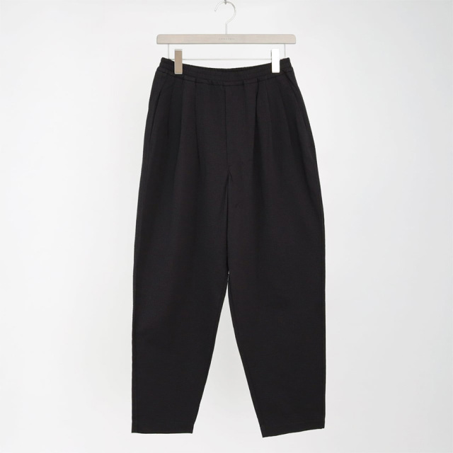 CURLY / CURLY& Co. (カーリー) 251-760414 [ SEERSUCKER 3 TUCK PANTS ] シアサッカージャージー シアサッカー3タックパンツ (KHAKI) (BLACK)