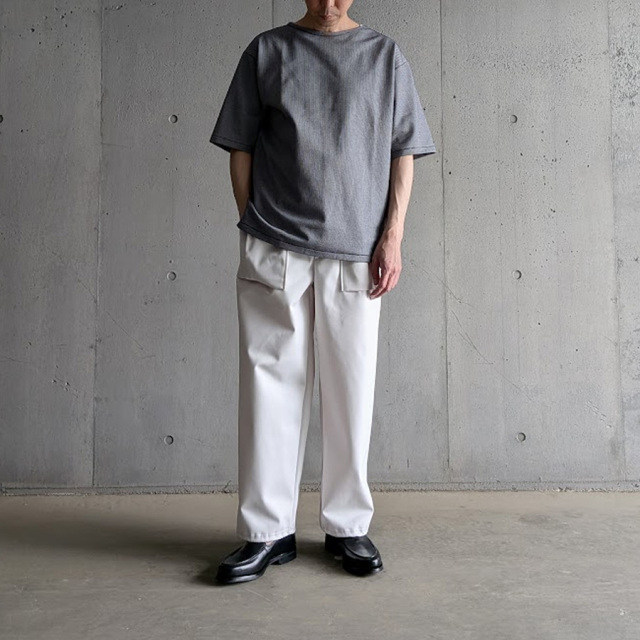 CURLY / CURLY& Co. (カーリー) 261-110414 [ STRIPE SURFKNIT BOAT-NECK TEE ] ストライプサーフニット ボートネックtシャツ (BLUE) (BLACK)