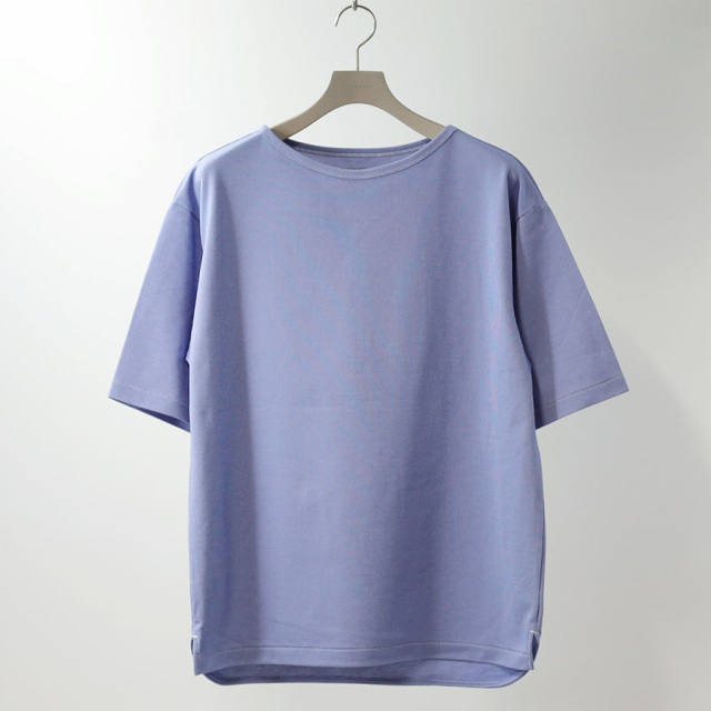 CURLY / CURLY& Co. (カーリー) 261-110414 [ STRIPE SURFKNIT BOAT-NECK TEE ] ストライプサーフニット ボートネックtシャツ (BLUE) (BLACK)