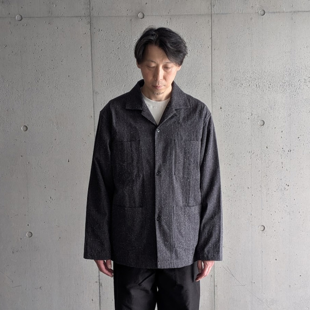EEL PRODUCTS (イール プロダクツ) E-26463  [GALLOP JACKET / ギャロップジャケット] シルクネップシャツジャケット (BLACK)
