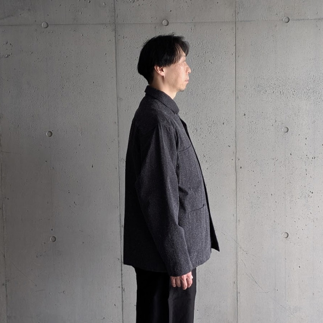EEL PRODUCTS (イール プロダクツ) E-26463  [GALLOP JACKET / ギャロップジャケット] シルクネップシャツジャケット (BLACK)