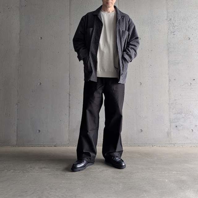 EEL PRODUCTS (イール プロダクツ) E-26463  [GALLOP JACKET / ギャロップジャケット] シルクネップシャツジャケット (BLACK)