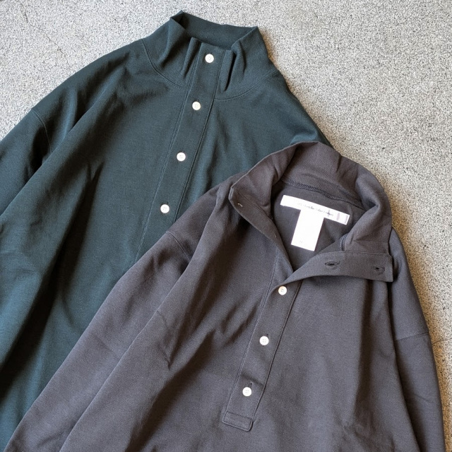 EEL PRODUCTS (イール プロダクツ) E-26564  [Mont Blanc Henley/モンブランヘンリー] ハイネックカットソー (GREEN) (CHARCOAL)