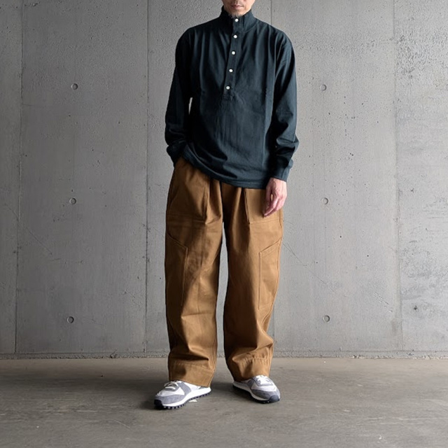 EEL PRODUCTS (イール プロダクツ) E-26564  [Mont Blanc Henley/モンブランヘンリー] ハイネックカットソー (GREEN) (CHARCOAL)