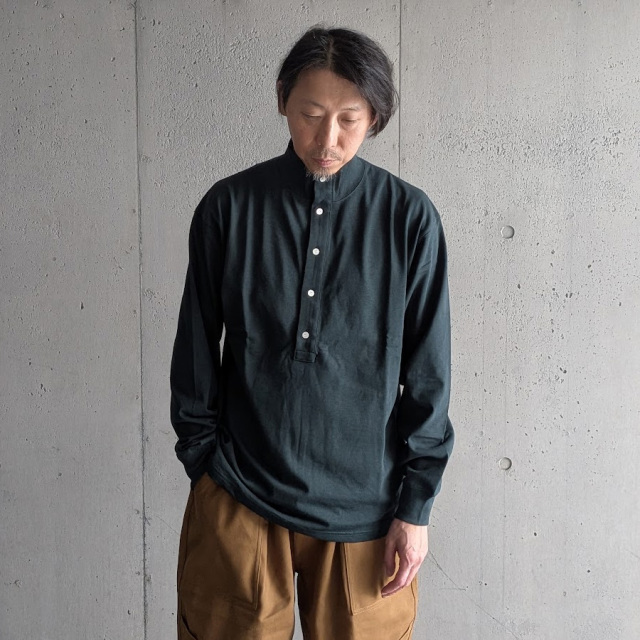 EEL PRODUCTS (イール プロダクツ) E-26564  [Mont Blanc Henley/モンブランヘンリー] ハイネックカットソー (GREEN) (CHARCOAL)