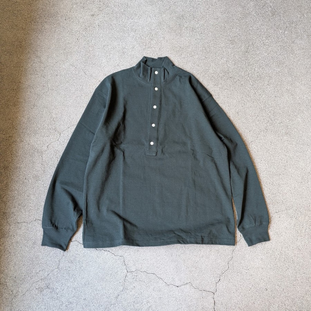 EEL PRODUCTS (イール プロダクツ) E-26564  [Mont Blanc Henley/モンブランヘンリー] ハイネックカットソー (GREEN) (CHARCOAL)